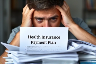 Stressful bills contrasted with hopeful payment plan document