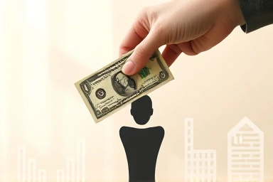 Money returning to person, health insurance refund concept