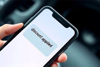 Smartphone showing car insurance discount notification