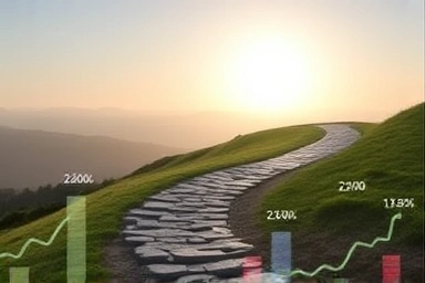 Symbolic path to retirement security with financial undertones