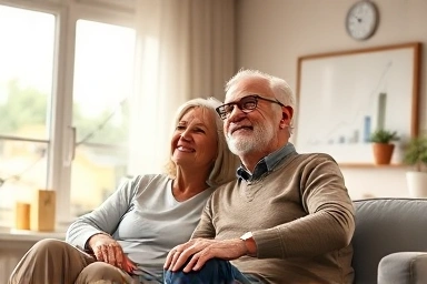 Elderly couple planning for a secure and prosperous future.