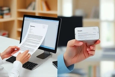 Online document issuance via PC and mobile phone