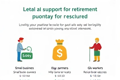 Financial support infographic for retirement planning assistance.