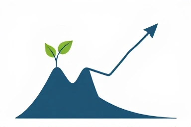 Upward trending graph symbolizing financial growth and savings.