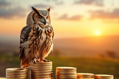 Wise owl symbolizing secure retirement planning.