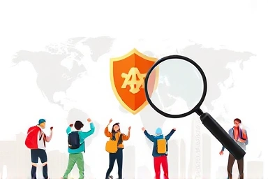 Travelers comparing insurance for global adventures with protection.