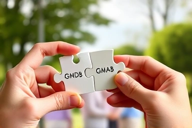 Hands assembling puzzle pieces for retirement security.