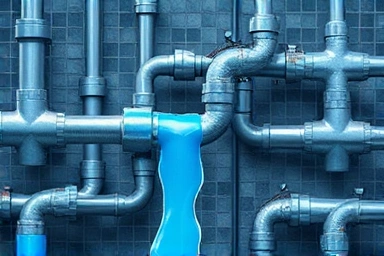 Symbolic representation of interconnected water leaks and damage
