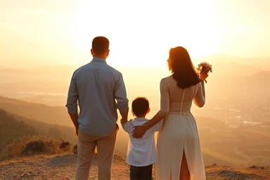 Korean family symbolizing future security and protection