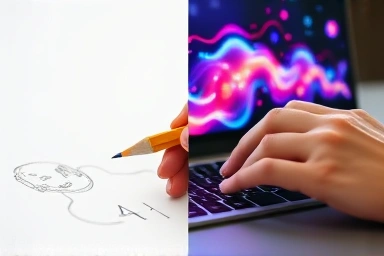 Traditional art versus AI art for income.