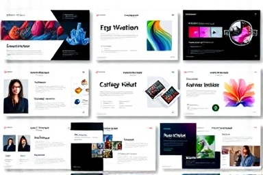 Diverse AI-generated PPT templates for sale