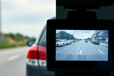 Car security with clear black box footage for evidence.