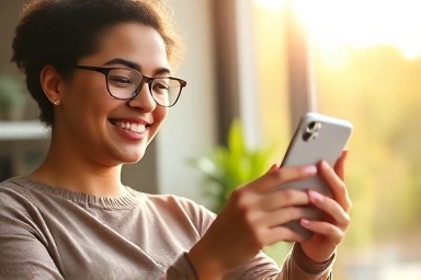 Person using cleaning app for side income success