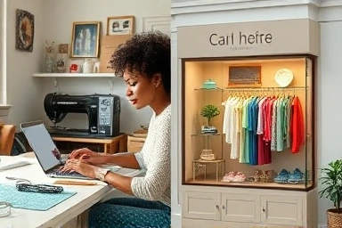 Home-based and boutique clothing repair business setup.