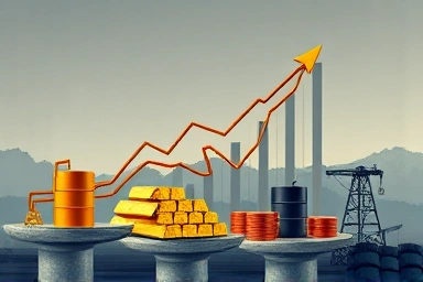 Symbolic representation of commodity ETF investment growth and stability.