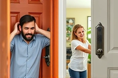 DIY vs. Professional digital door lock installation outcomes.