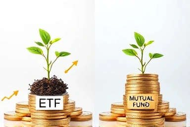 Comparing ETF and mutual fund fees' impact on investment growth.