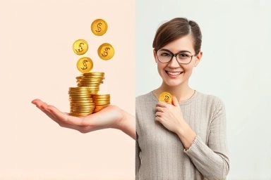 Split image: financial savings and stylish haircut transformation.