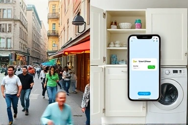 Contrast of busy life vs. convenient laundry service profit