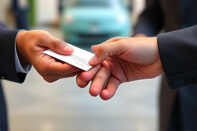 Professional hands exchanging contact, representing trust in matchmaking services.