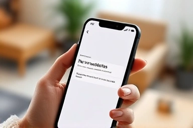 Smartphone showing newsletter subscription notification.