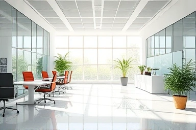 Healthy and clean modern office environment