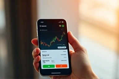 User-friendly stock trading app interface on a smartphone.