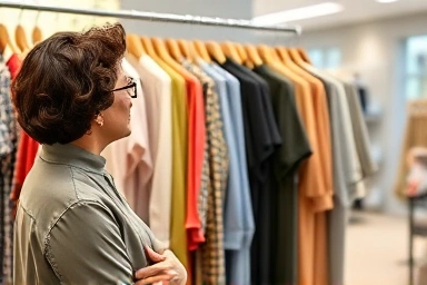 Personal stylist helping choose clothes