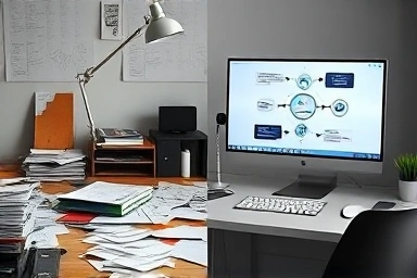 Before and after of PPT outsourcing: chaos to professional success.