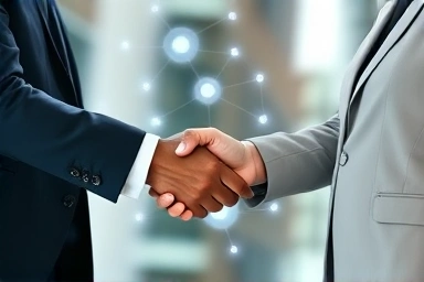 Business handshake symbolizing data privacy consulting partnership.