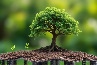 Symbolic growth of small investment into significant wealth.