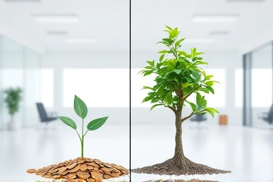 Financial charts comparing investment and distribution growth