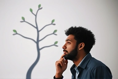 Person contemplating career path, opportunity.