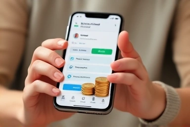 Smartphone survey app earning money with coins