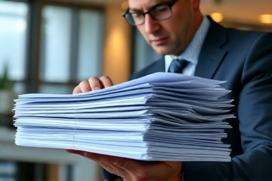 Investor finding hidden gem in financial reports for side hustle.