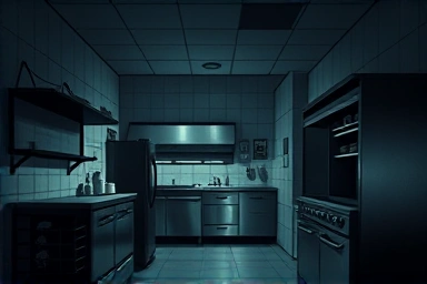 Hidden pests in a clean restaurant kitchen, symbolizing unseen threats.