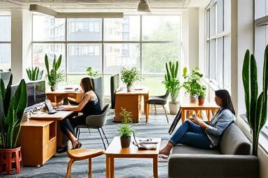 Modern study space fostering productivity and learning
