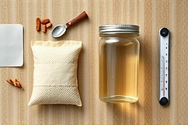 Ingredients and tools for making traditional Korean alcohol