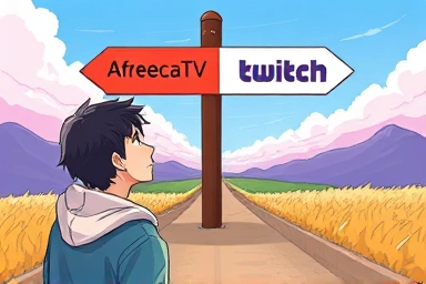 Streamer at a crossroads, symbolizing platform migration.