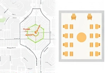 Strategic planning for study cafe location and seating arrangement optimization.