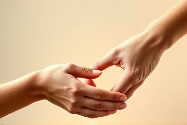 Symbolic image of growth and care in aging society