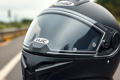 HJC helmet Pinlock installation close-up