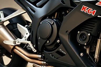 Kawasaki ZX-4RR engine and custom exhaust on race bike