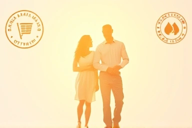 Family receiving symbolic financial support and security