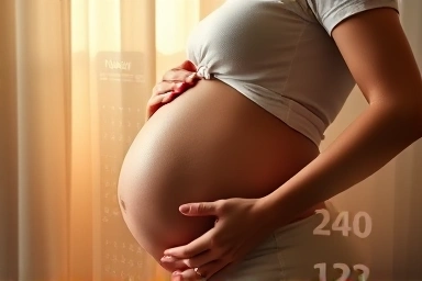 Pregnant woman planning for maternity leave benefit payment.