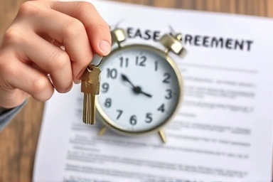 Worried person, late moving report, financial risk, lease agreement