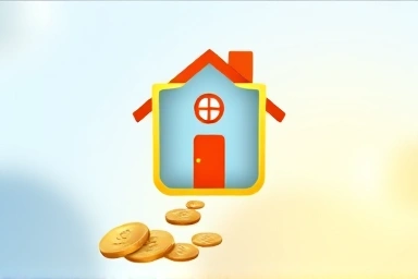 House protected by shield with coins flowing towards it