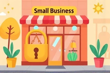 Illustration of a thriving small business receiving support