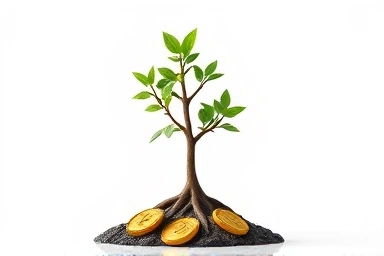 Small business growth, financial support, prosperity, growth symbolism