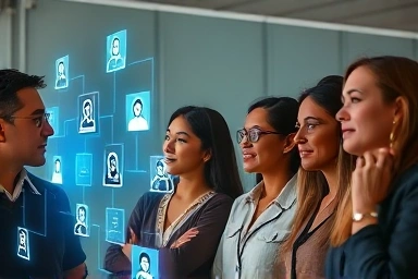 AI job matching interface connecting people to opportunities